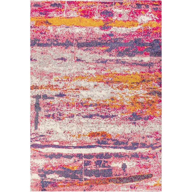 Contemporary Pop Modern Abstract Brushstroke Area Rug