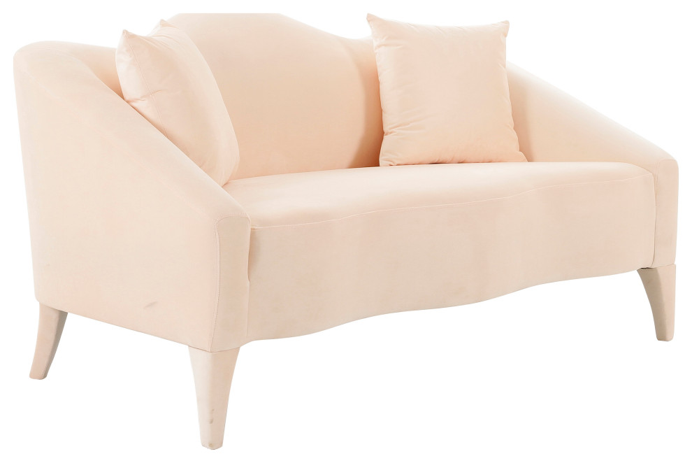 Naya Velvet Loveseat   Midcentury   Loveseats   by TOV Furniture  Houzz