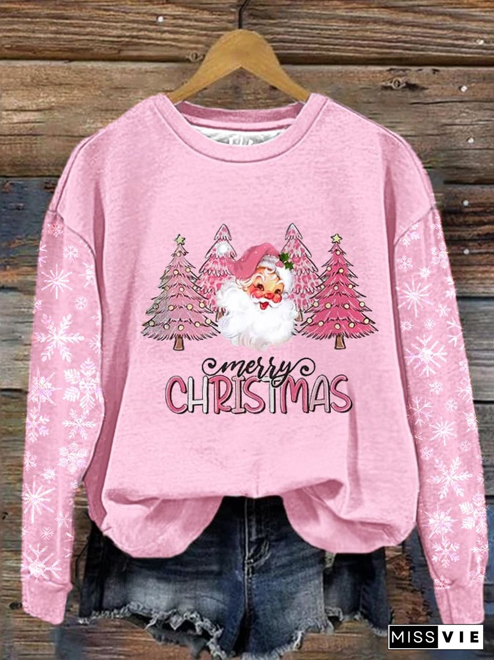 Women's Merry Christmas Print Casual Sweatshirt