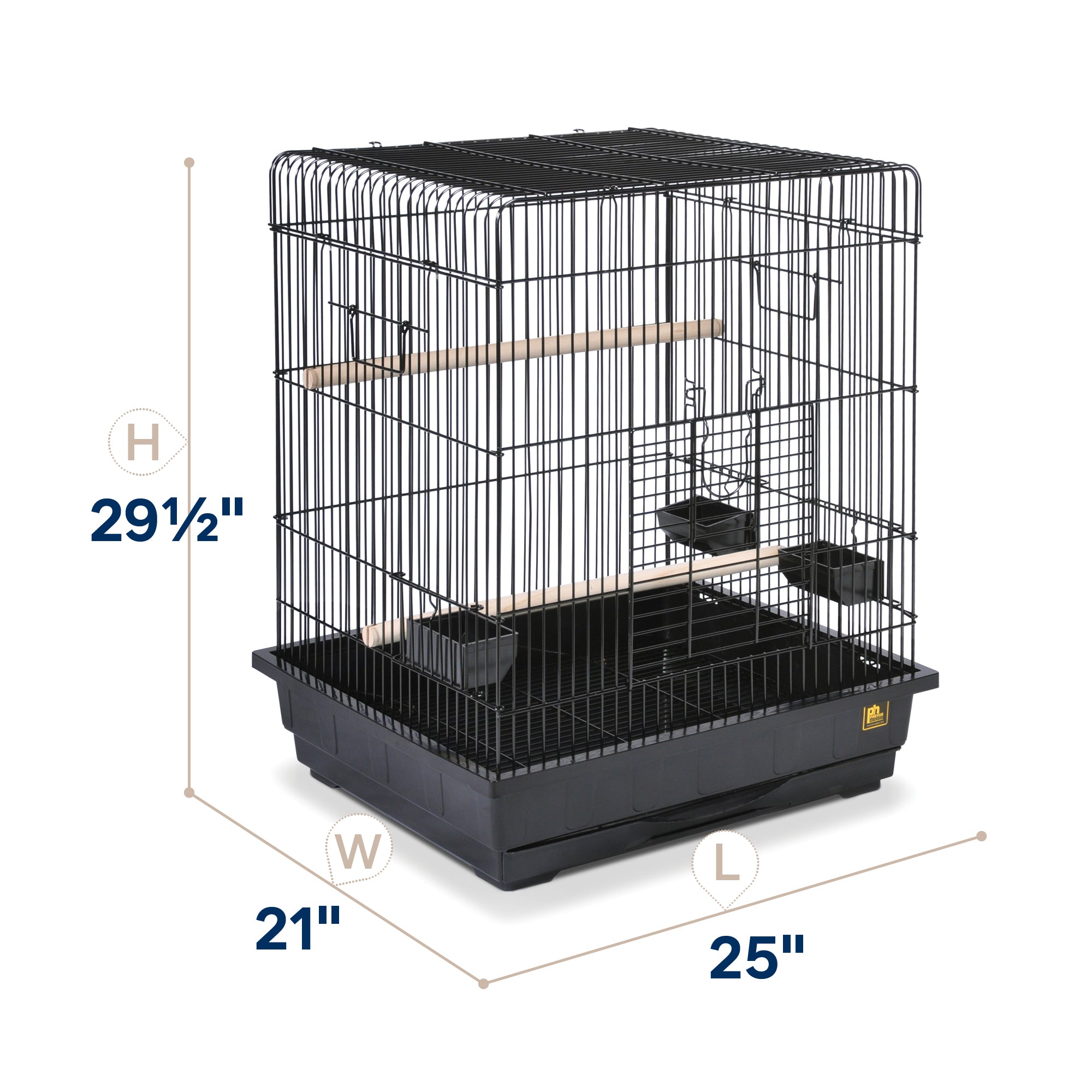 Prevue Hendryx PP-25217 Square Roof Parrot Cage