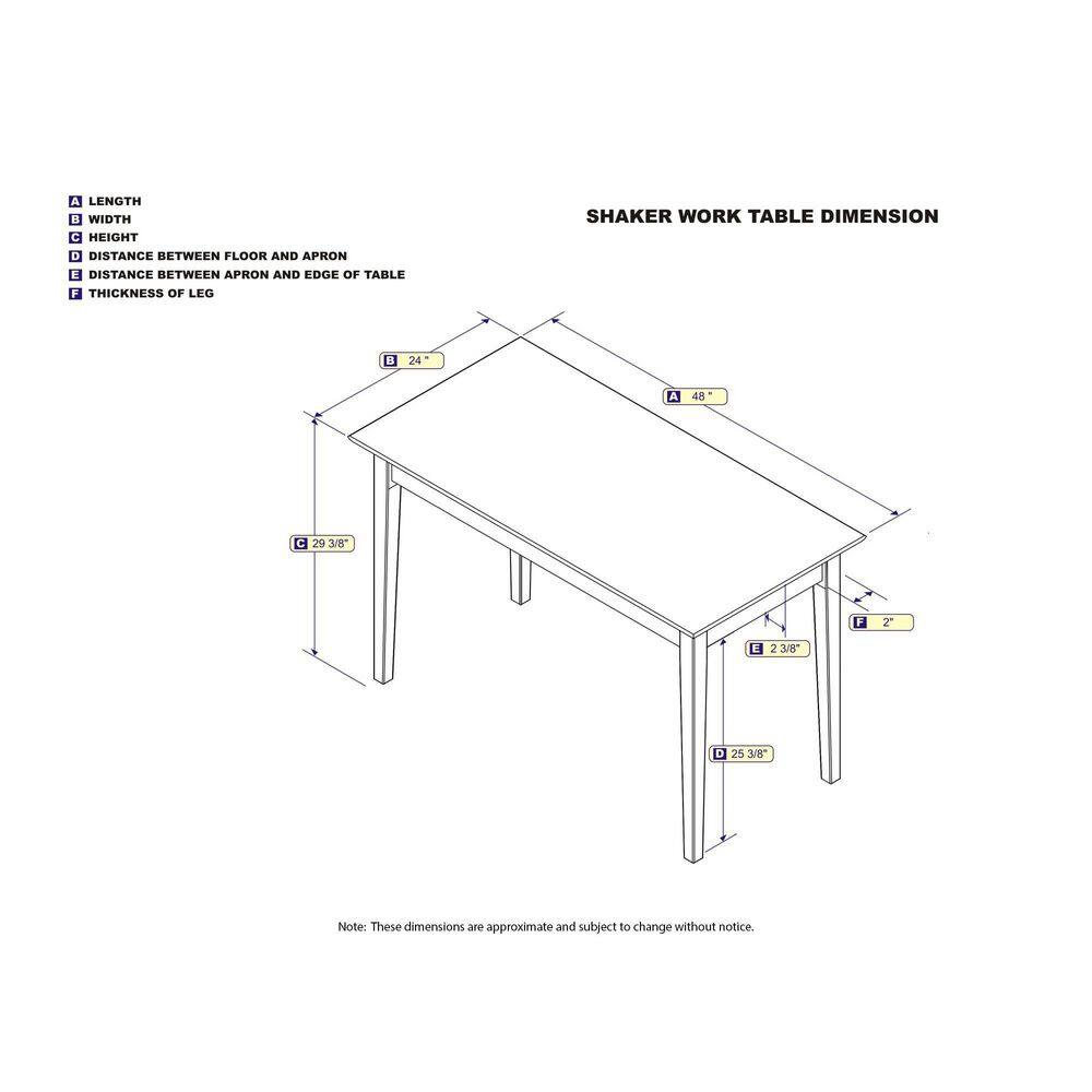 AFI 48 in. Rectangular Walnut Writing Desk with Solid Wood Material AH11104