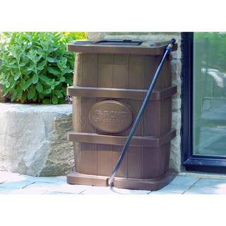 FCMP Outdoor 45 Gal. Woodgrain Rain Barrel in Brown WG4000-BRN