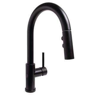 Speakman Neo Single Handle Touchless Pull Down Sprayer Kitchen Faucet in Matte Black SBS-1042-MB