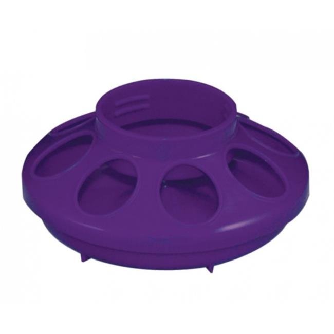 Screw-On Poultry Feeder for Quart Jarand#44; Purple