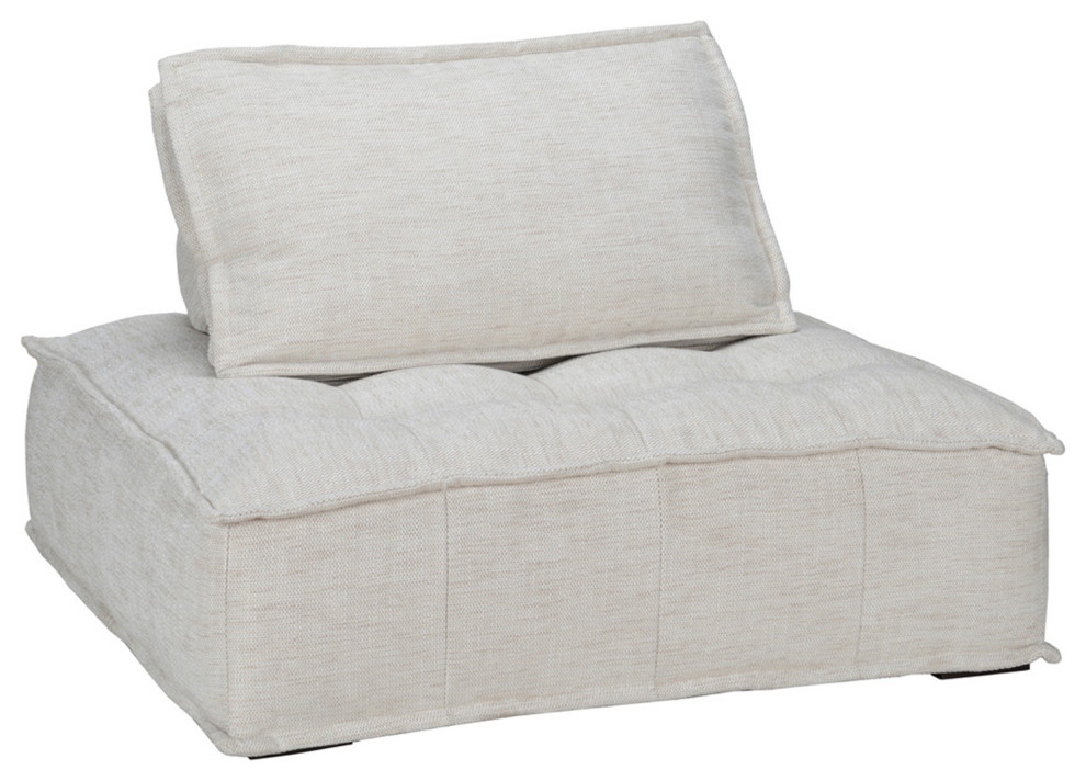 Low Ivory Modern Chair Sofa   Transitional   Armchairs And Accent Chairs   by Design Mix Furniture  Houzz