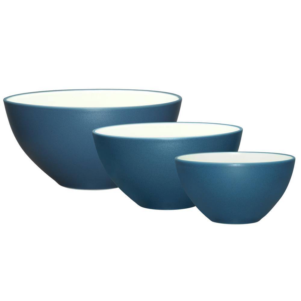 Noritake Colorwave Blue Stoneware 3-Piece Bowl Set (sm med lrg) 8484-03H