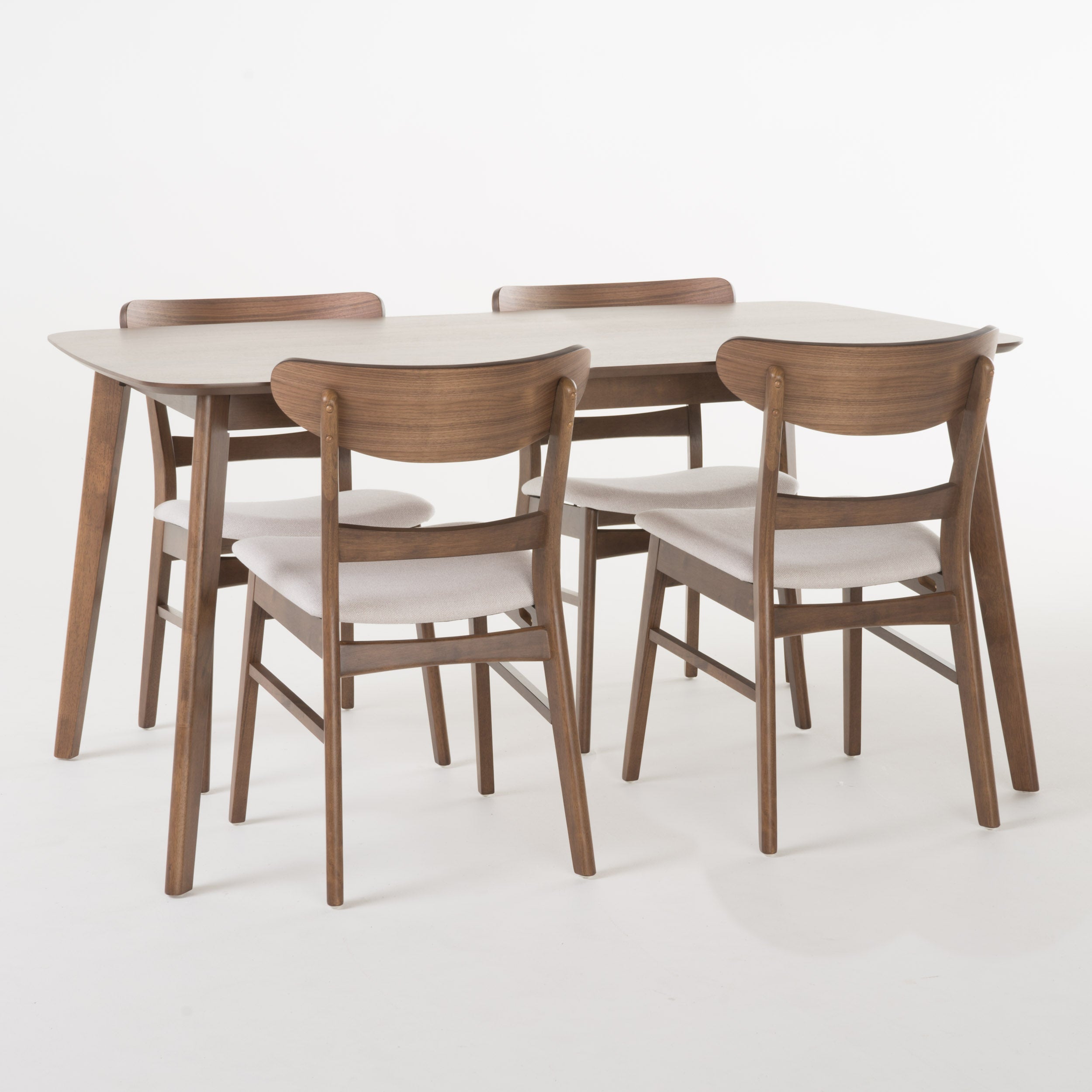 Helen Mid-Century Modern 5 Piece Dining Set