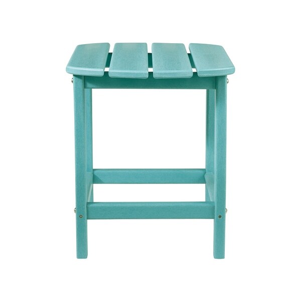 Signature Design by Ashley Sundown Treasure Turquoise Outdoor Poly All Weather Rectangular End Table