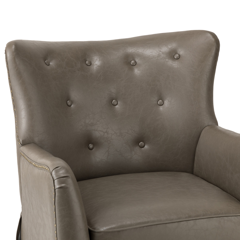 Vegan Leather Armchair Set of 2   Transitional   Armchairs And Accent Chairs   by Karat Home  Houzz