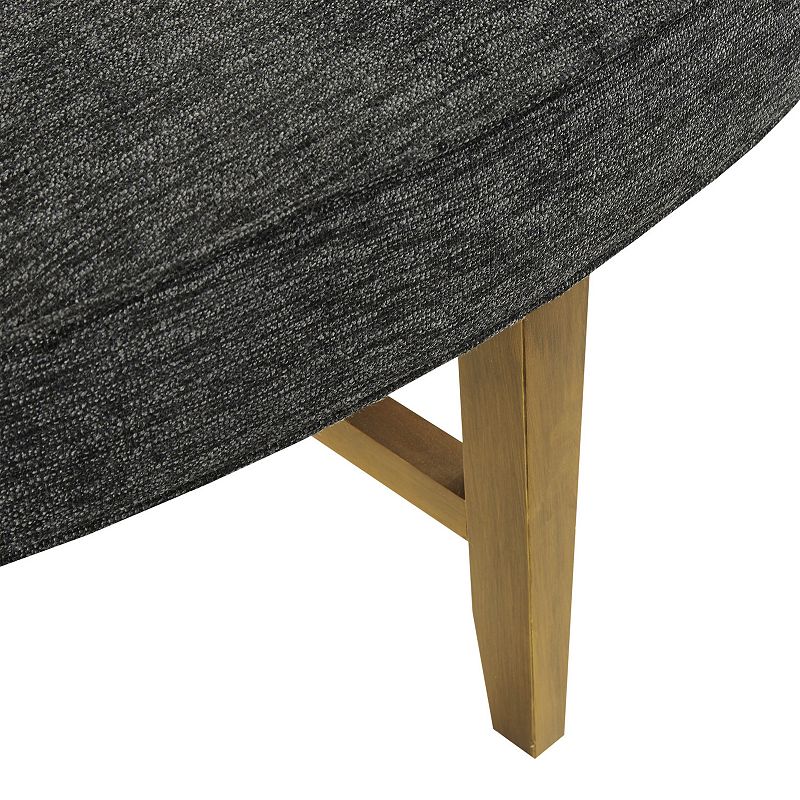 Madison Park Alina Oval Upholstery Cocktail Ottoman