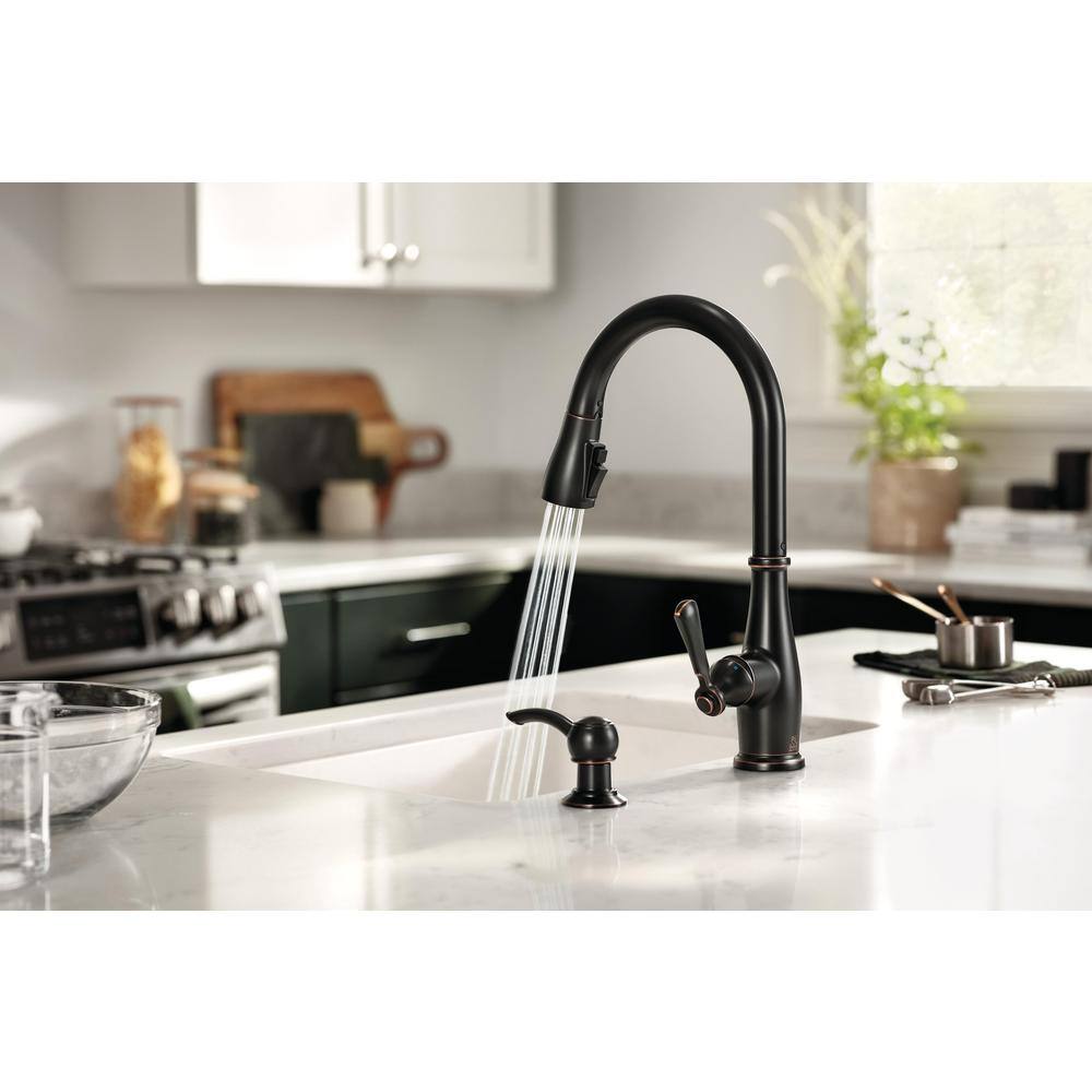 Peerless Elmhurst Single-Handle Pull-Down Sprayer Kitchen Faucet in Oil Rubbed Bronze P7965LF-OB