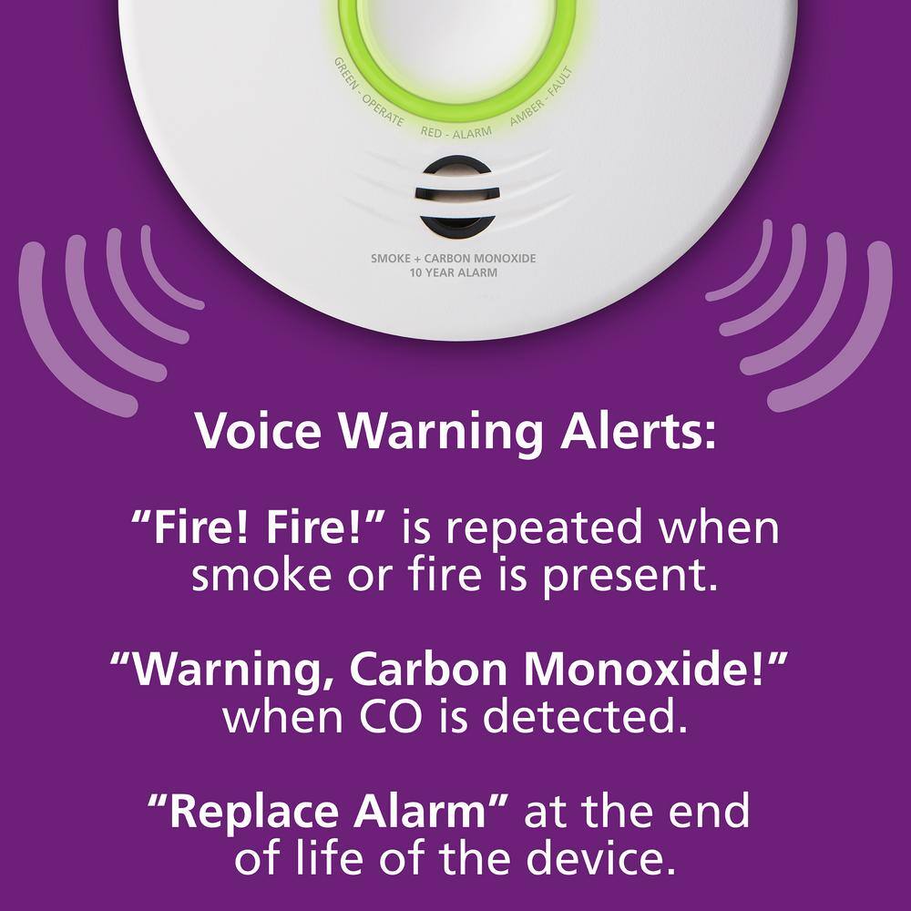 Kidde Smart Smoke and Carbon Monoxide Detector Hardwired with Voice Alert 21031042