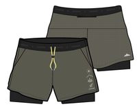 Byway Active Recycled Short - Dusty Olive