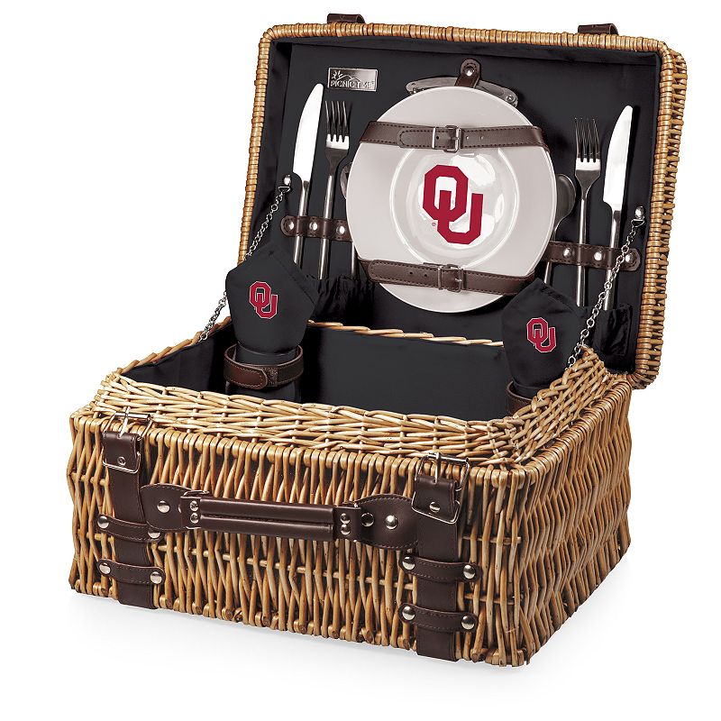 Picnic Time Oklahoma Sooners Champion Picnic Basket Set