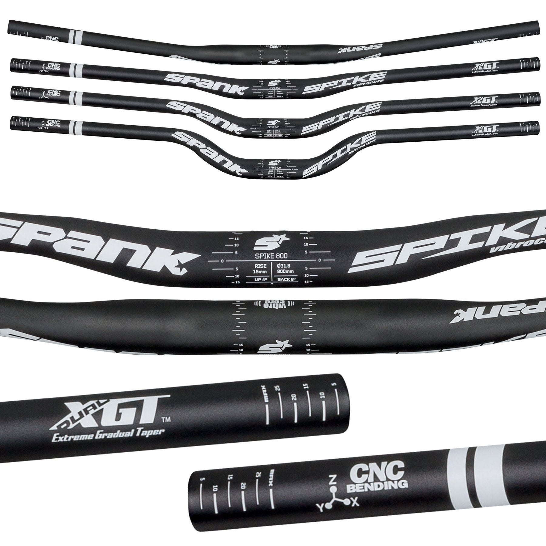 Spank Spike 800 Vibrocore Riser Handlebar - Ltd Edition - Black