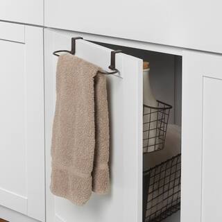 Spectrum Grid Over the Cabinet Towel Bar and Medium Basket in Bronze 48524