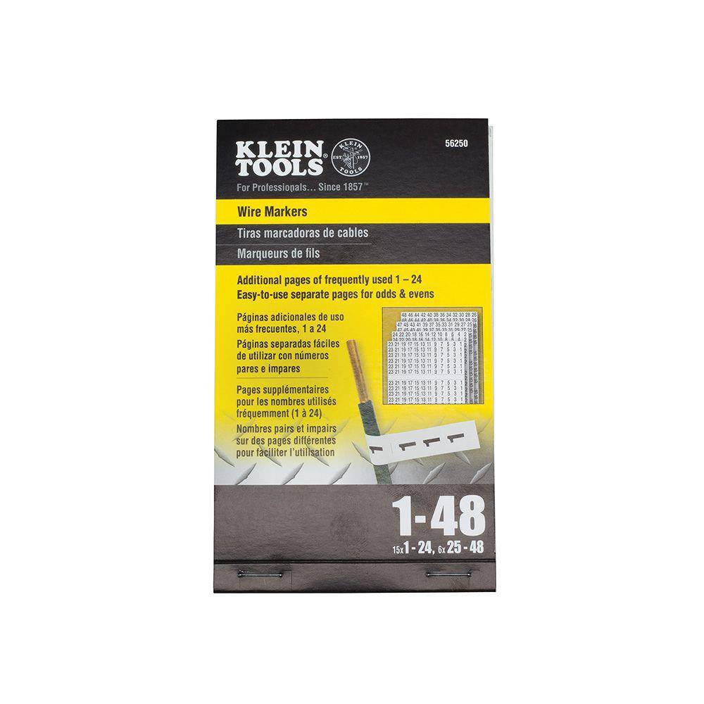 Klein Tools Wire Marker Book 1-48 56250