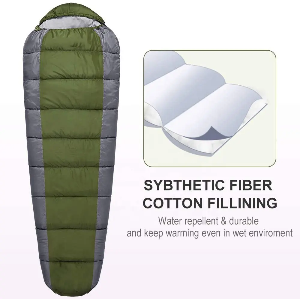 Professional 4 Season Camping Liner Terylene Extreme Winter Ultra Light Sleeping Bag Mummy