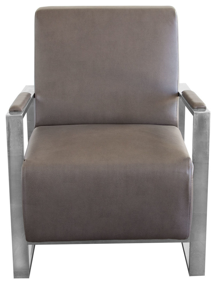 Century Accent Chair With Stainless Steel Frame   Contemporary   Armchairs And Accent Chairs   by Diamond Sofa  Houzz