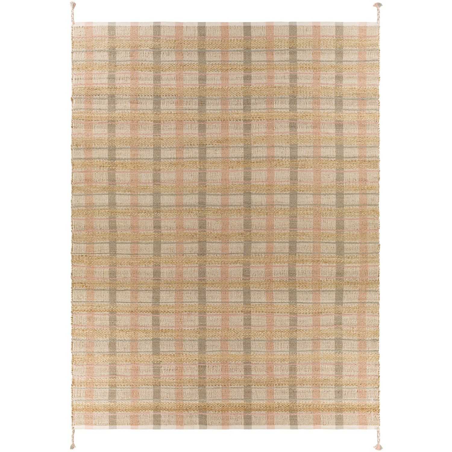 Lexington Hand Woven Rug in Beige, Camel, Rose, Sage