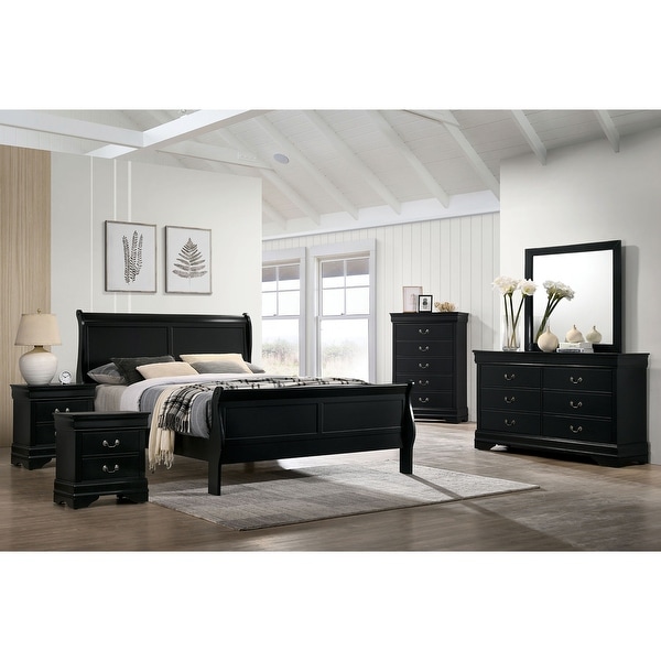 Furniture of America Lavina Transitional Solid Wood 6-Piece Bedroom Set - - 35634499