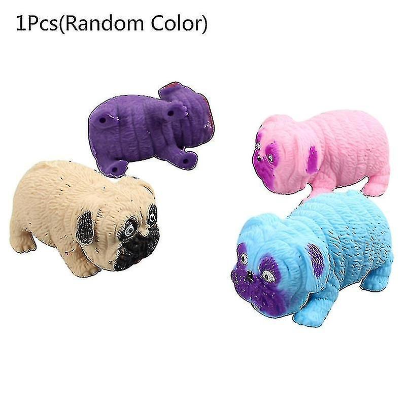 1pcs Kids Sensory Toys Stress Relief Pug Squishy Toy Tear-resistant Party Props