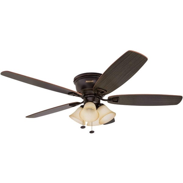 Honeywell Glen Alden 4-light Oil Rubbed Bronze Hugger Ceiling Fan Shopping - The Best Deals on Ceiling Fans | 22393910