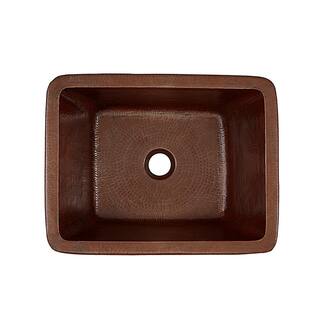 SINKOLOGY Hawking 18 Gauge 17 in. Copper Dual Flex Bath Sink in Aged Copper SB205-17AG