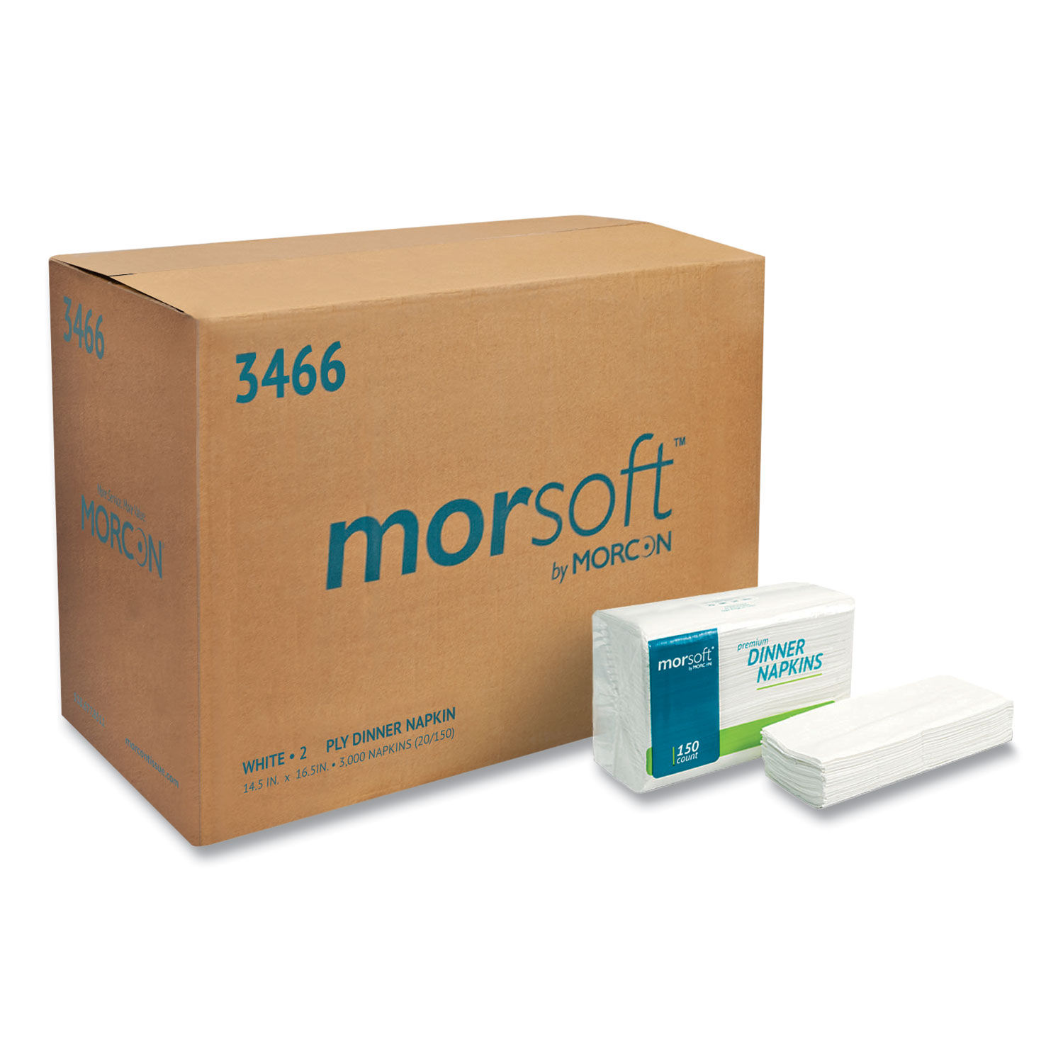 Morsoft Dinner Napkins by Morcon Tissue MOR3466