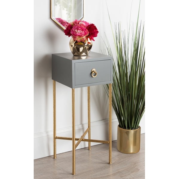 Kate and Laurel Decklyn Wood Accent Table - 12x12x30