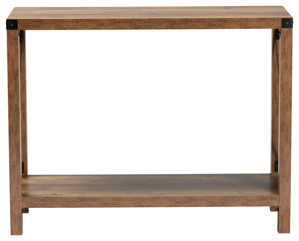 Reese Natural Brown and Black Console Table   Industrial   Console Tables   by Baxton Studio  Houzz