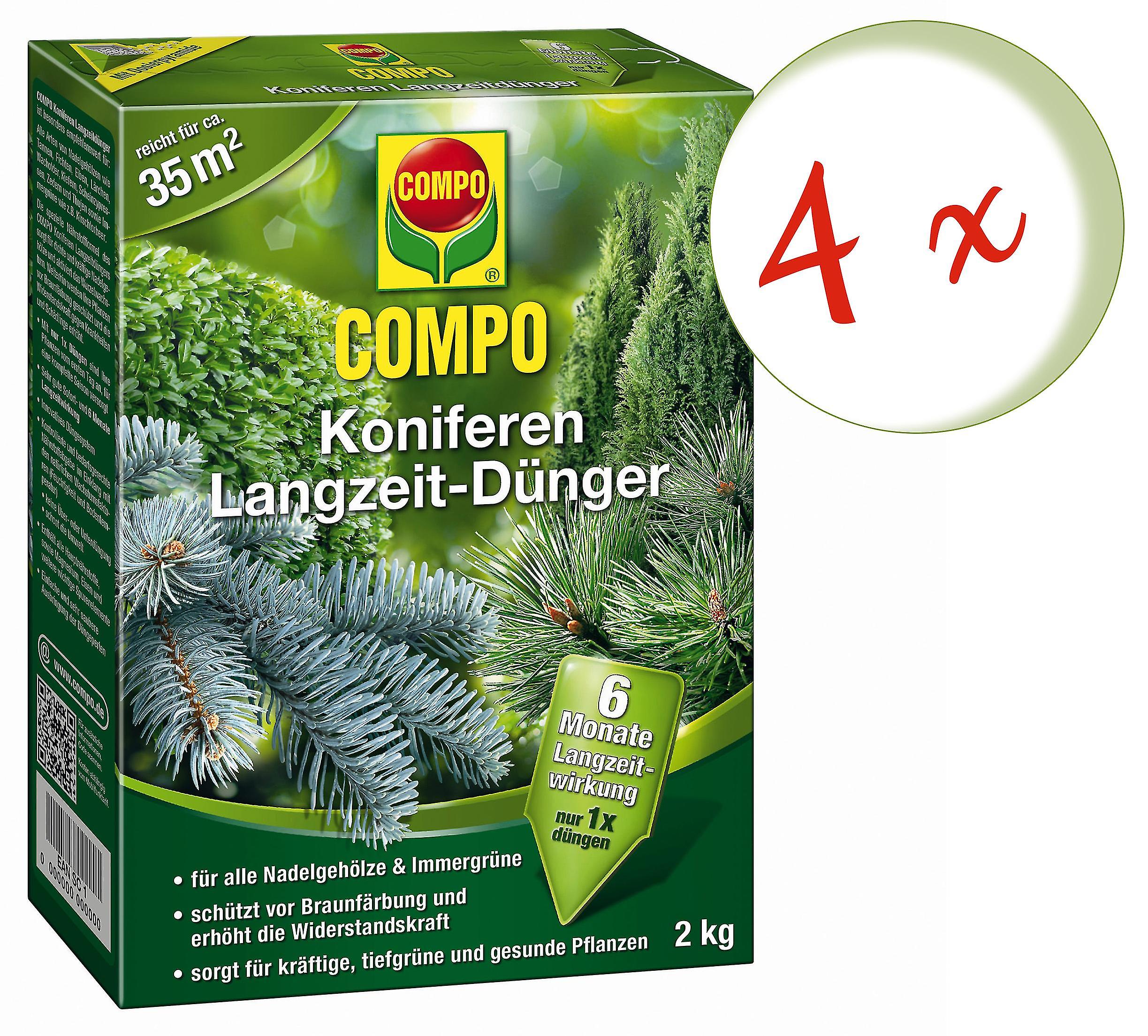 4 x COMPO conifers long-term dull， 2 kg