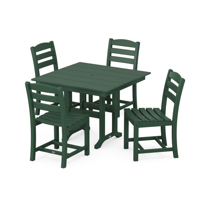 Polywood La Casa Café Side Chair 5-Piece Farmhouse Dining Set PWS1147-1