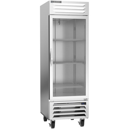 Beverage-Air RB23HC-1G Vista Series Bottom Mount Reach In Refrigerator， Single Section， Glass Door， 23 Cu. Ft.