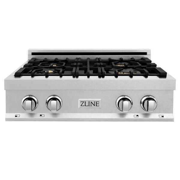 ZLINE Porcelain Gas Stovetop in Fingerprint Resistant Stainless Steel with Gas Burners