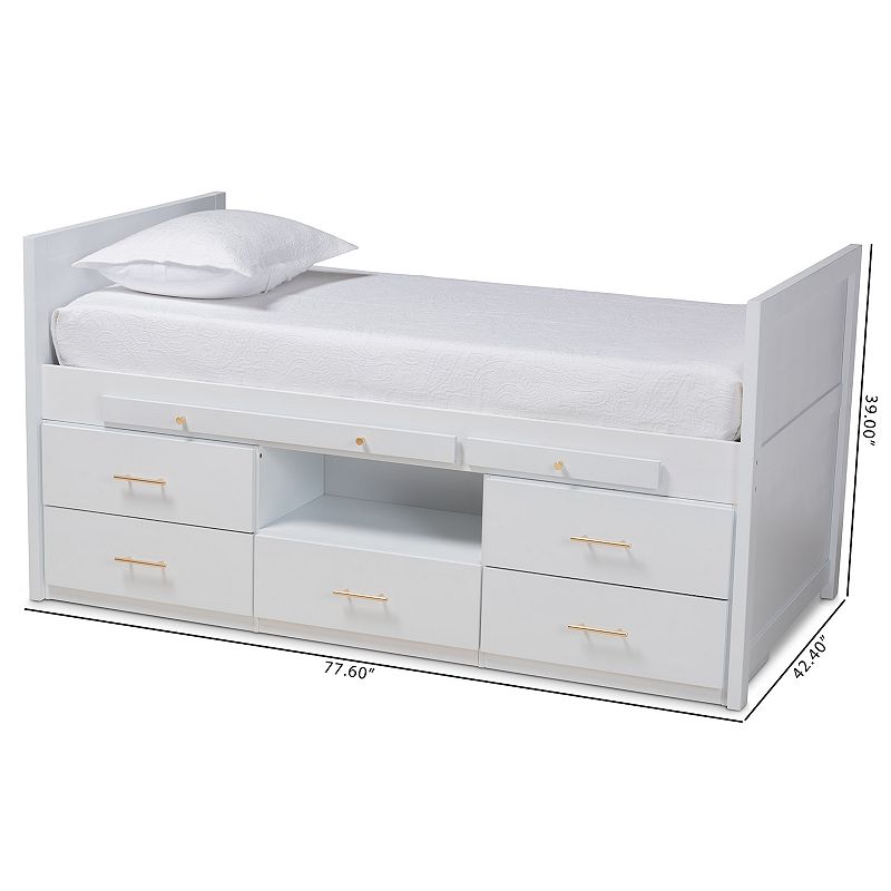 Baxton Studio Mirza Twin Bed