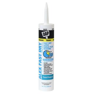 DAP Alex Fast Dry 10.1 oz. White Acrylic Latex Plus Silicone Caulk 18425