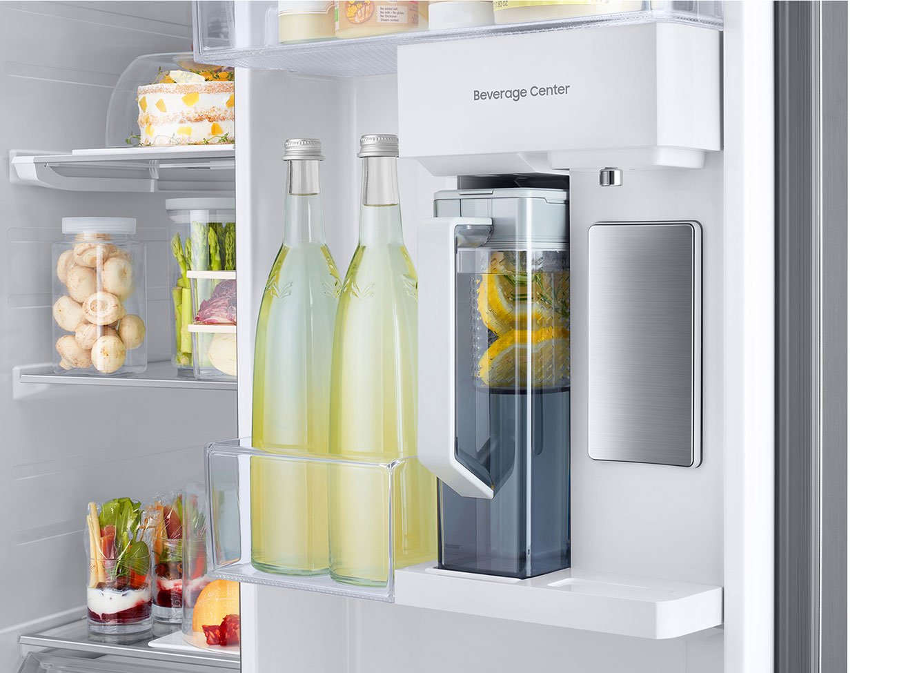  ADA Bespoke 28 Cu. Ft. Fingerprint Resistant Stainless Steel Smart Side-By-Side Refrigerator With Beverage Center