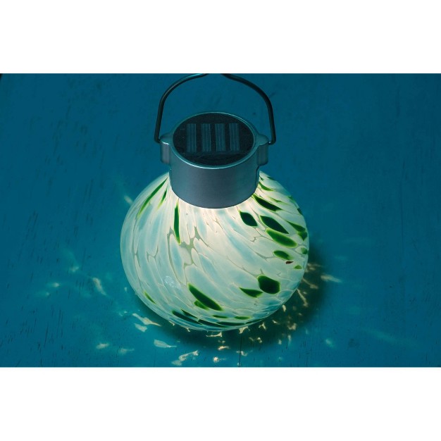 X 4 5 quot Solar Glass Outdoor Tea Lantern Allsop