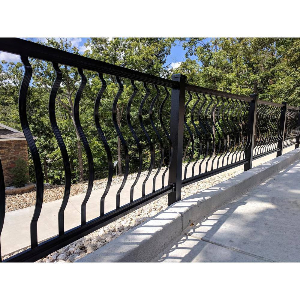 EZ Handrail 3 in. x 3 in. x 96 in. Textured Black Structural Aluminum Post EZSP96HB