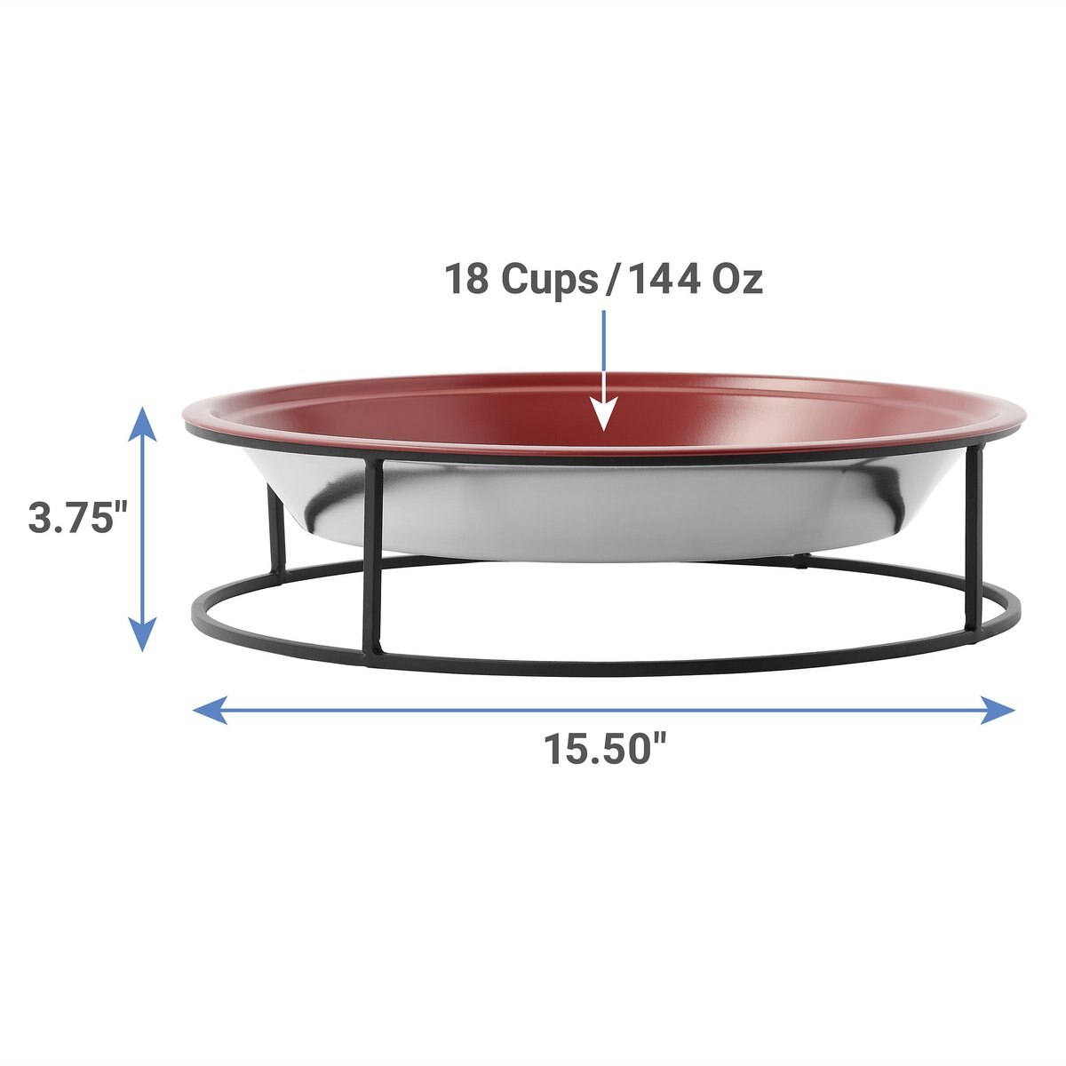 Frisco Elevated Non-skid Stainless Steel Dog and Cat Bowl