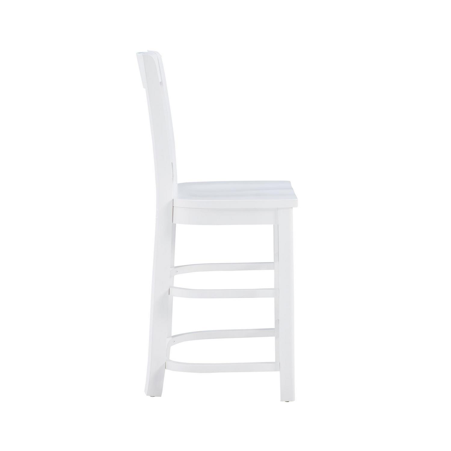 Linon Verven 248221 Counter Stool Set of 2 White  Crowdfused