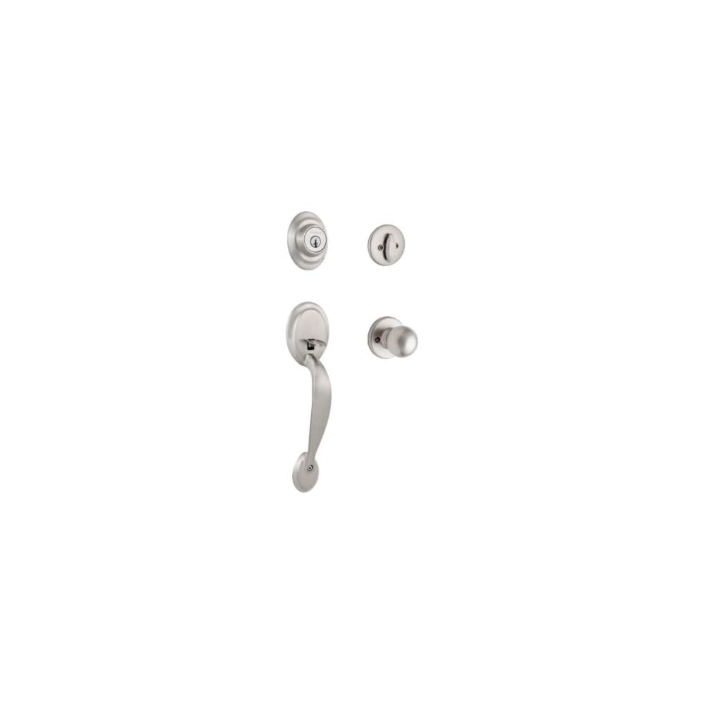 Satin Nickel Dakota Single Cylinder Handleset with Polo Knob