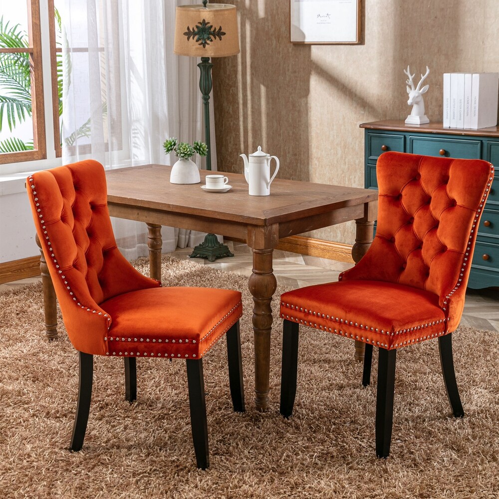 High end Tufted Velvet Upholstered Dining Chair