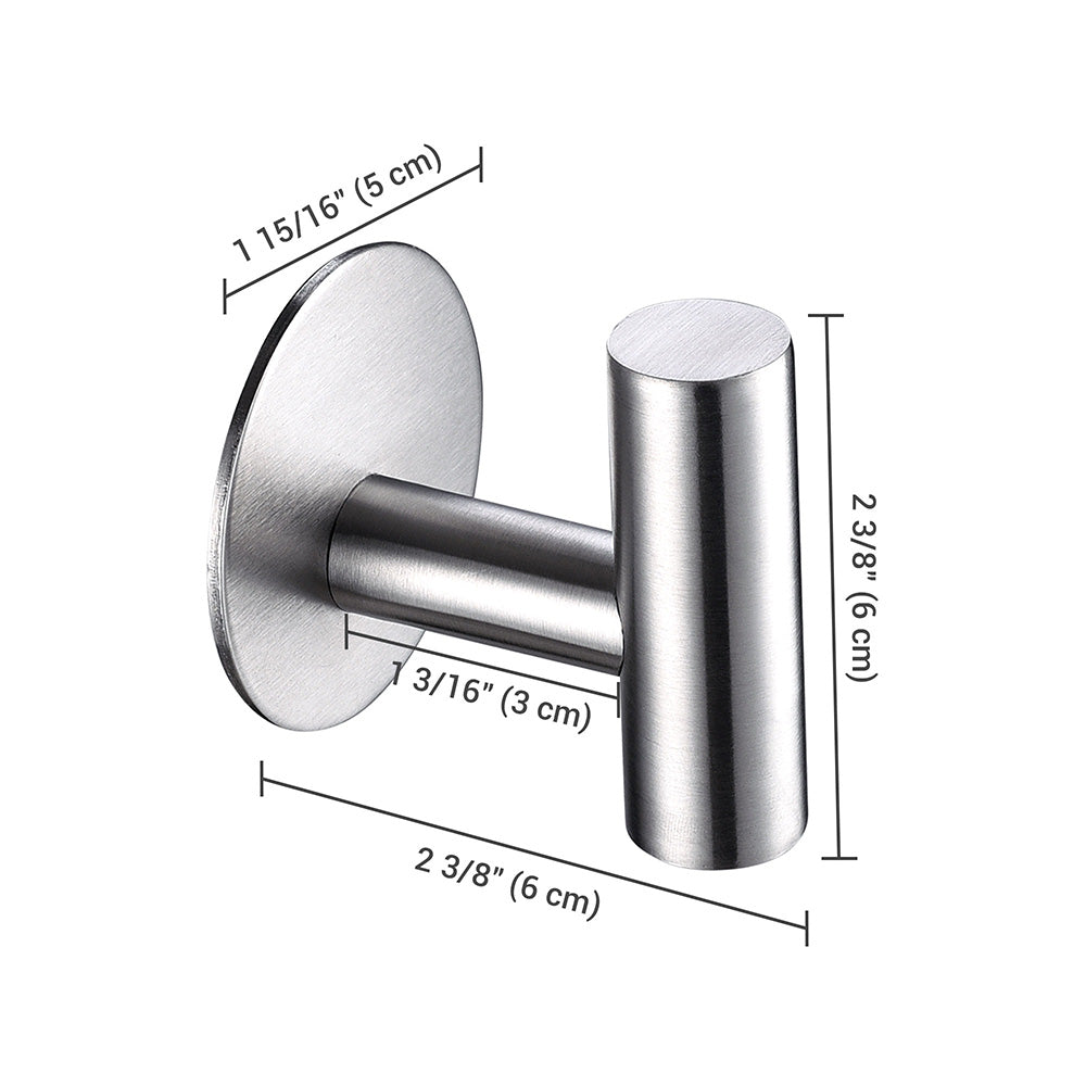 Yescom Stainless Steel Robe Hooks Towel Hooks 2Pcs