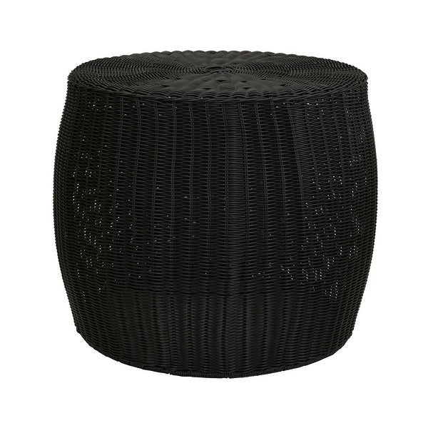 Household Essentials Indoor/Outdoor Resin Wicker Storage Side Table