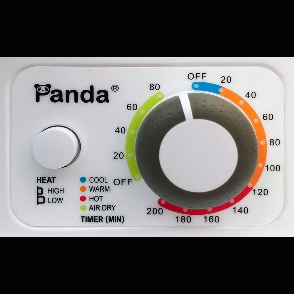 Panda 1.50 cu. ft. White and Black Electric Compact Portable Laundry Dryer PAN725SF