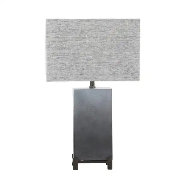 Grey Polystone Modern Table Lamp 26 x 15 x 9 - 15 x 25