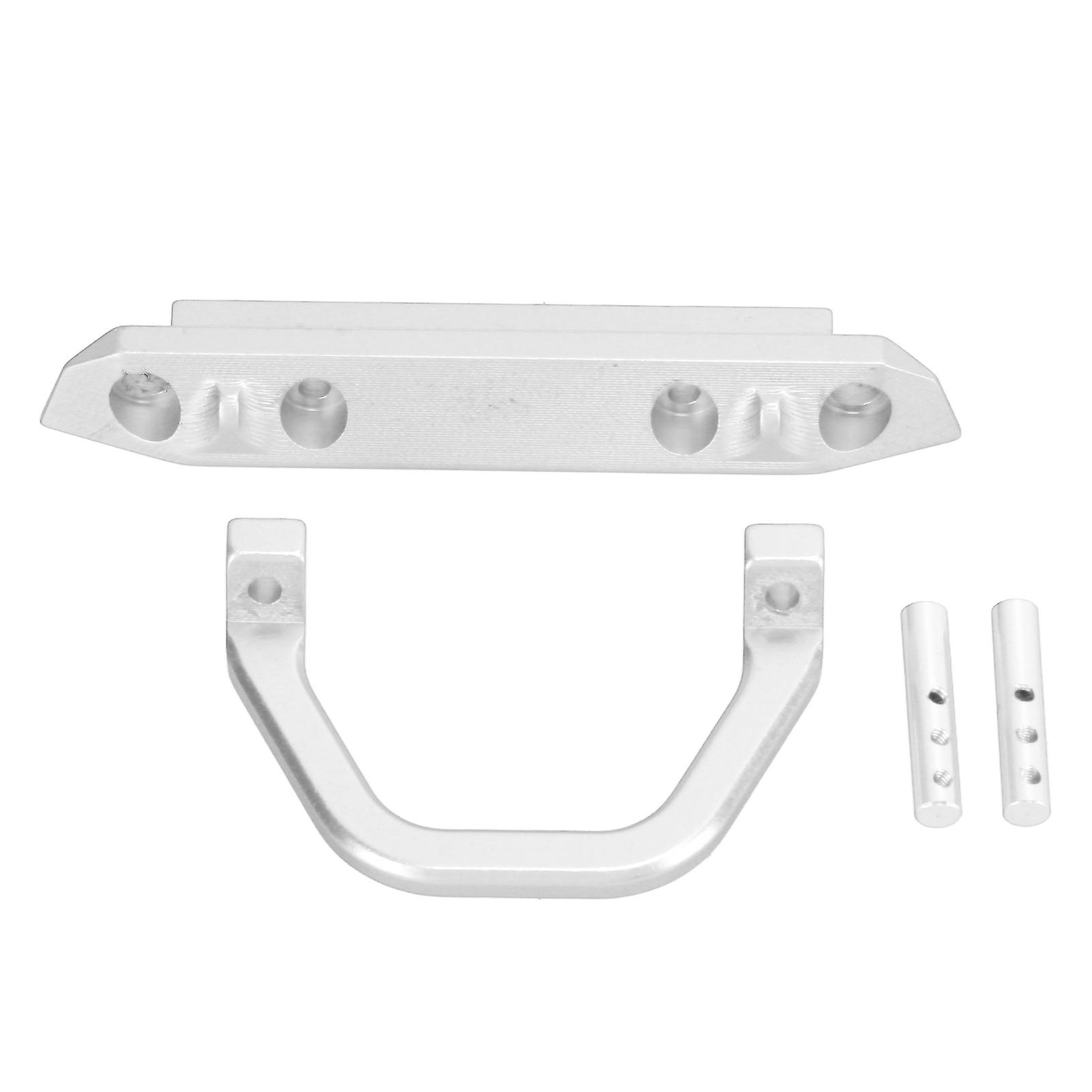 Rc Metal Aluminum Front Bumper With Led Light Stable Rc Accessories For Axial Scx24 1/24 Remote Control Carsilver S