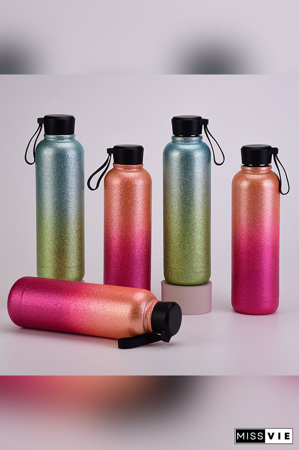 Portable Gradient Color Stainless Steel Bottles 500ml MOQ 3pcs